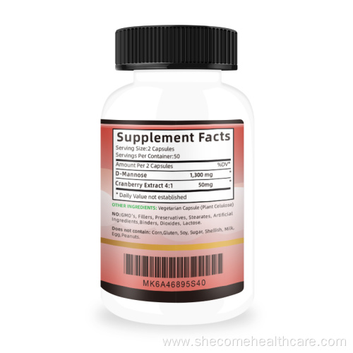 cranberry extract Urinary Tract Health D-Mannose capsules